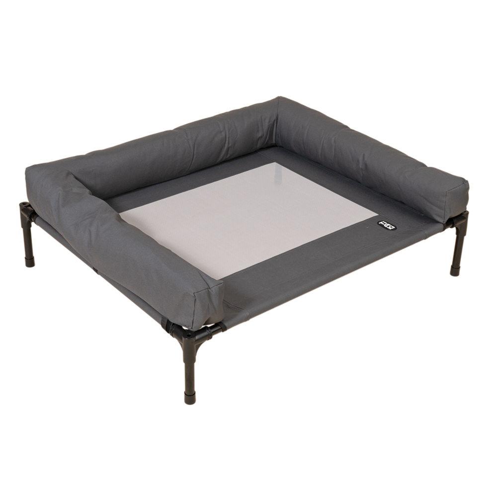 TIAKI hondensofa Sun - Maat L: L 91 x B 76 x H 18 cm (lichtgrijs/ donkergrijs)