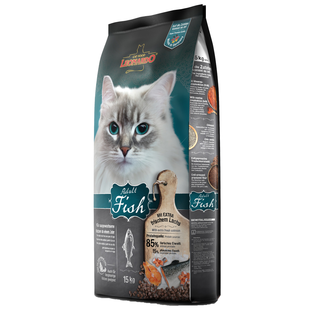 Leonardo 15kg Adult Vis  Kattenvoer