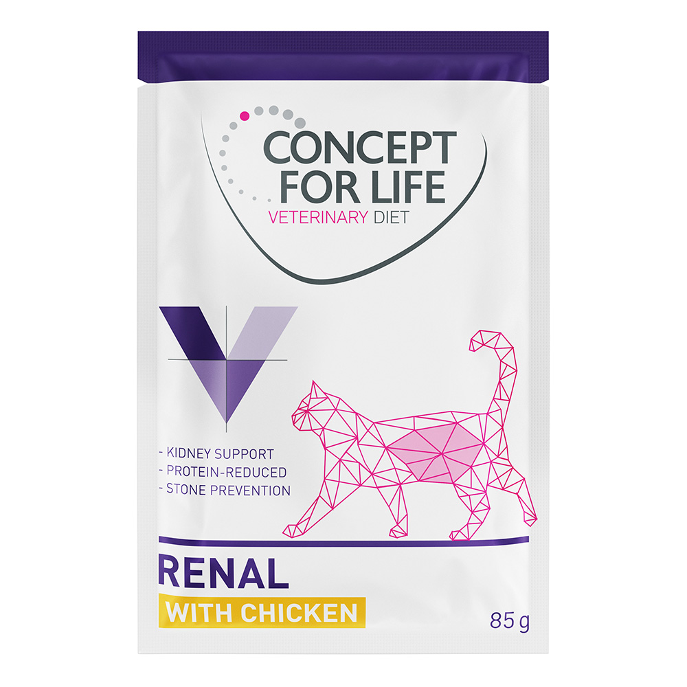Concept for Life VET 48x85g Renal met Kip erinary Diet Kattenvoer