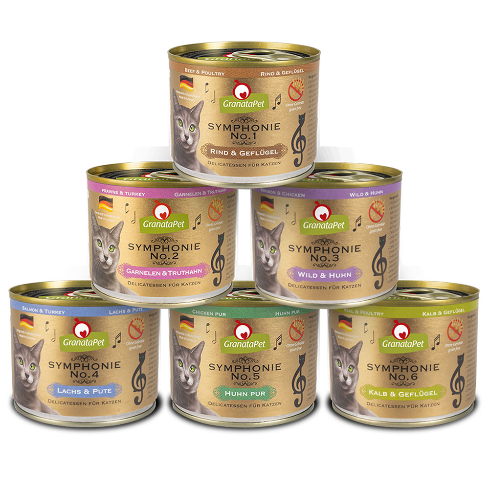 Granatapet 12x200g  Symphonie (6 soorten) Kattenvoer