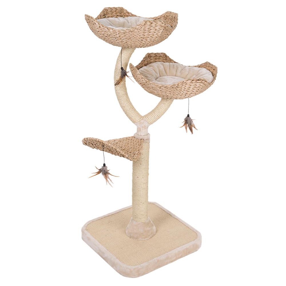 Zooplus Exclusive Cat´s Flower Krabpaal Crème L55 x B55 x H130 cm
