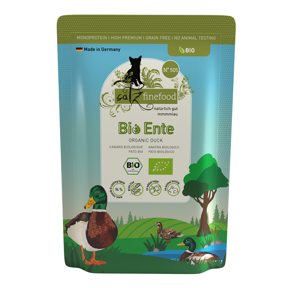 Catz Finefood Bio 24 x 85 g Kattenvoer - No.505 Bio-Eend