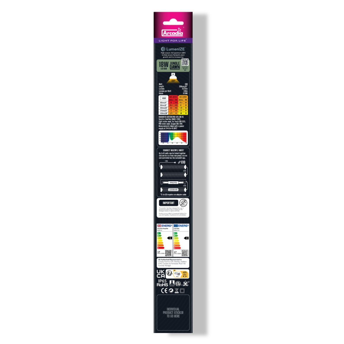 Aquadistri Lumenize jungle dawn led bar 290mm 18 watt Arcadia - 