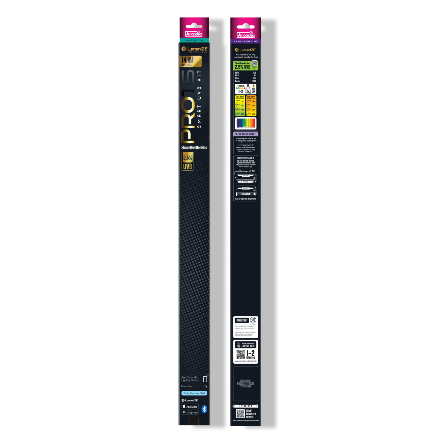 Aquadistri Lumenize pro t5 uvb max kit shadedweller 2.5% uvb 14 watt Arcadia - 