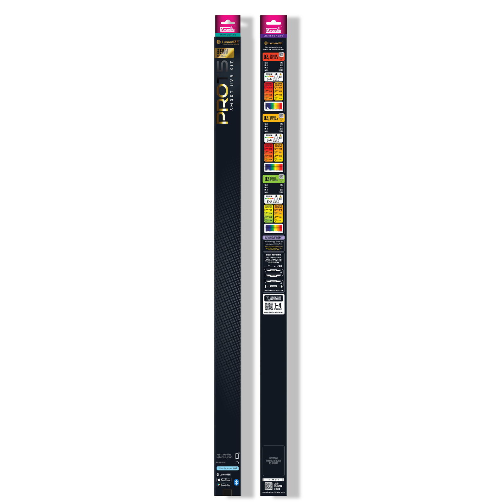 Aquadistri Lumenize pro t5 uvb kit d3 6% uvb 39 watt Arcadia - 