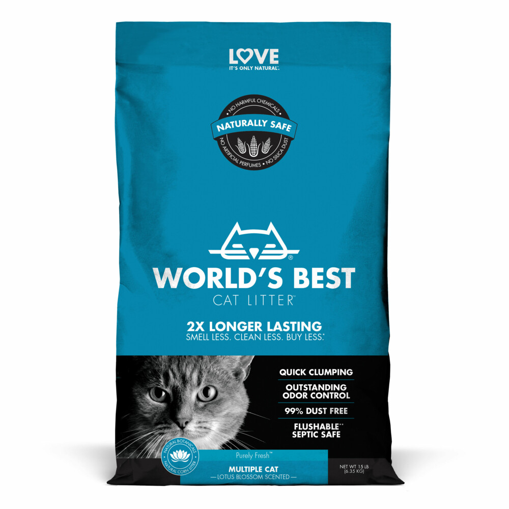 World's Best Cat Litter Kattenbakvulling Multiple Cat Lotus Blossom Scented 6,8 kg