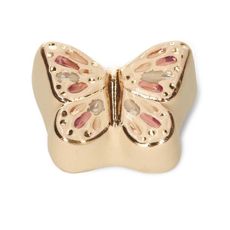 Urnwebshop Mini Dieren Urn Vlinder, Creme - Goudkleur (0.1 liter)