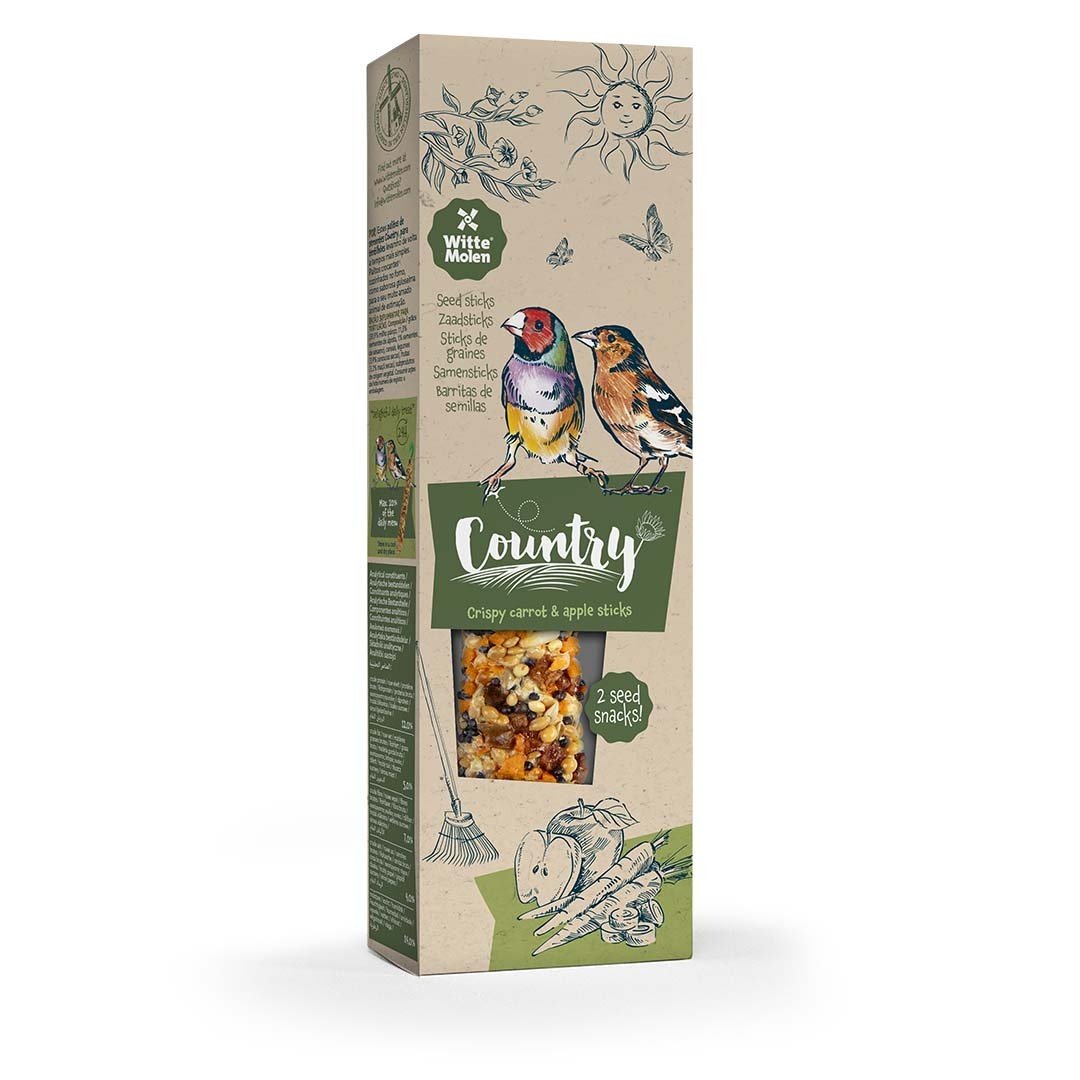 Witte Molen Country zaadsticks vink wortel & appel 60 gram - 2 stuks