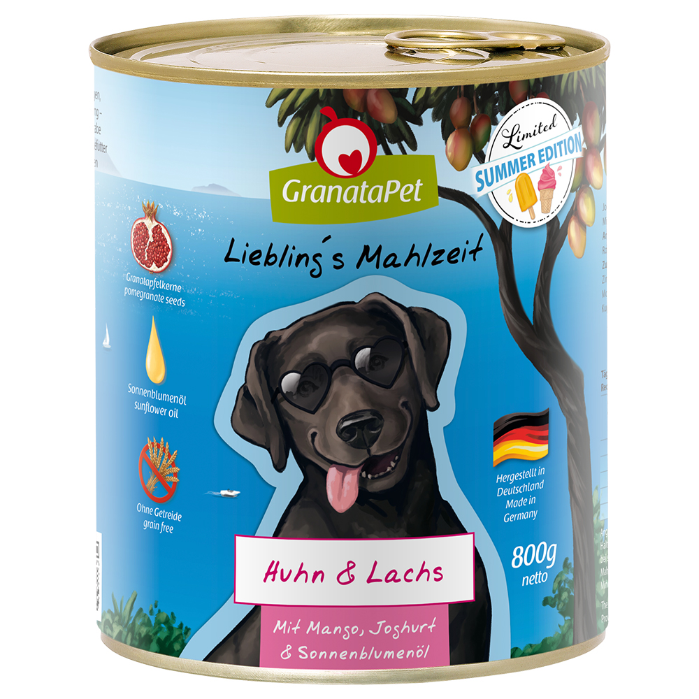 Granatapet Liebling´s Mahlzeit Limited Zomereditie Hondenvoer - Eend & Zalm (6 x 800 g)