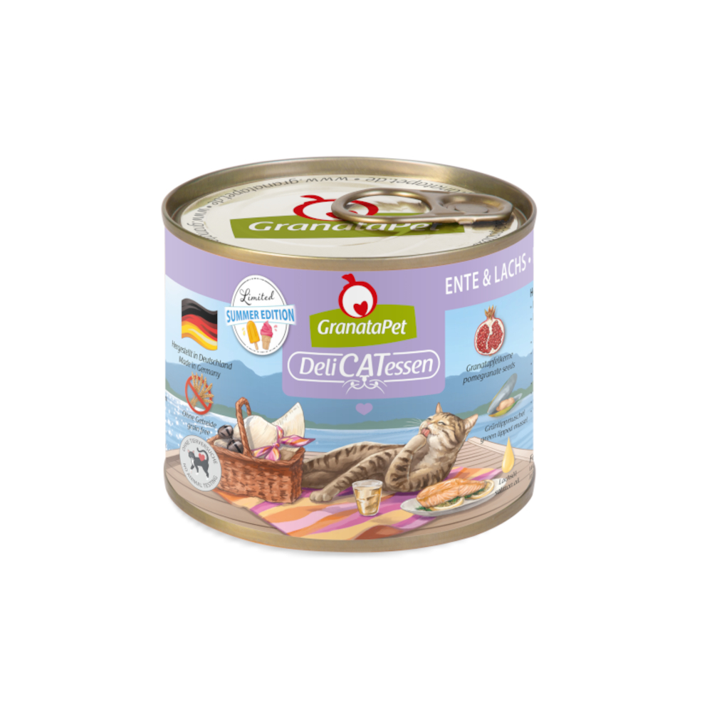 Granatapet DeliCatessen Limited Zomereditie Kattenvoer - Eend & Zalm  (6 x 200 g)