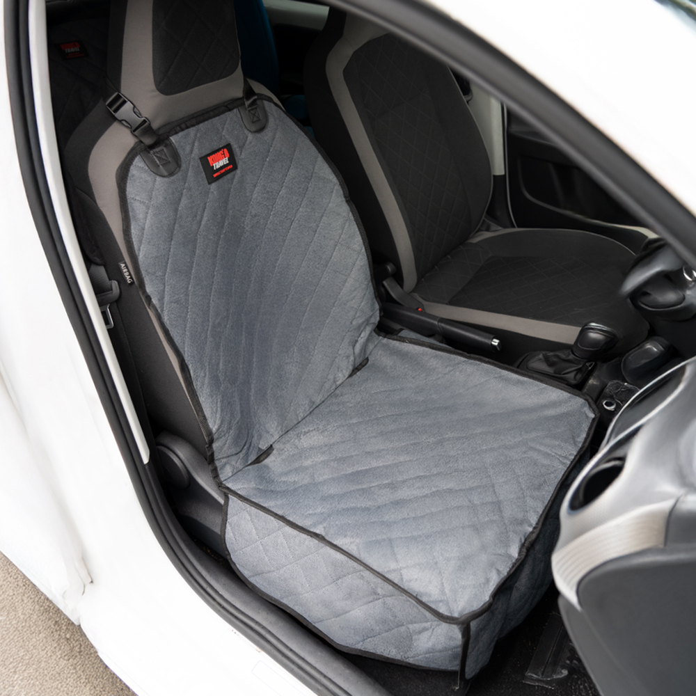 KONG Autostoelhoes Single Seat Cover, antraciet-rood