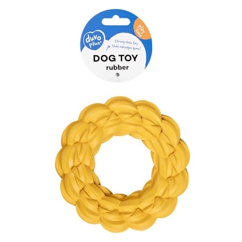 Duvo+ Kauwspeeltje Griplay Ring Geel