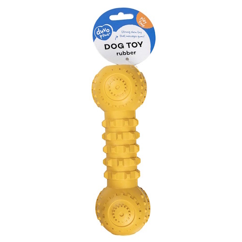Duvo+ Kauwspeeltje Griplay Dumbbell Geel