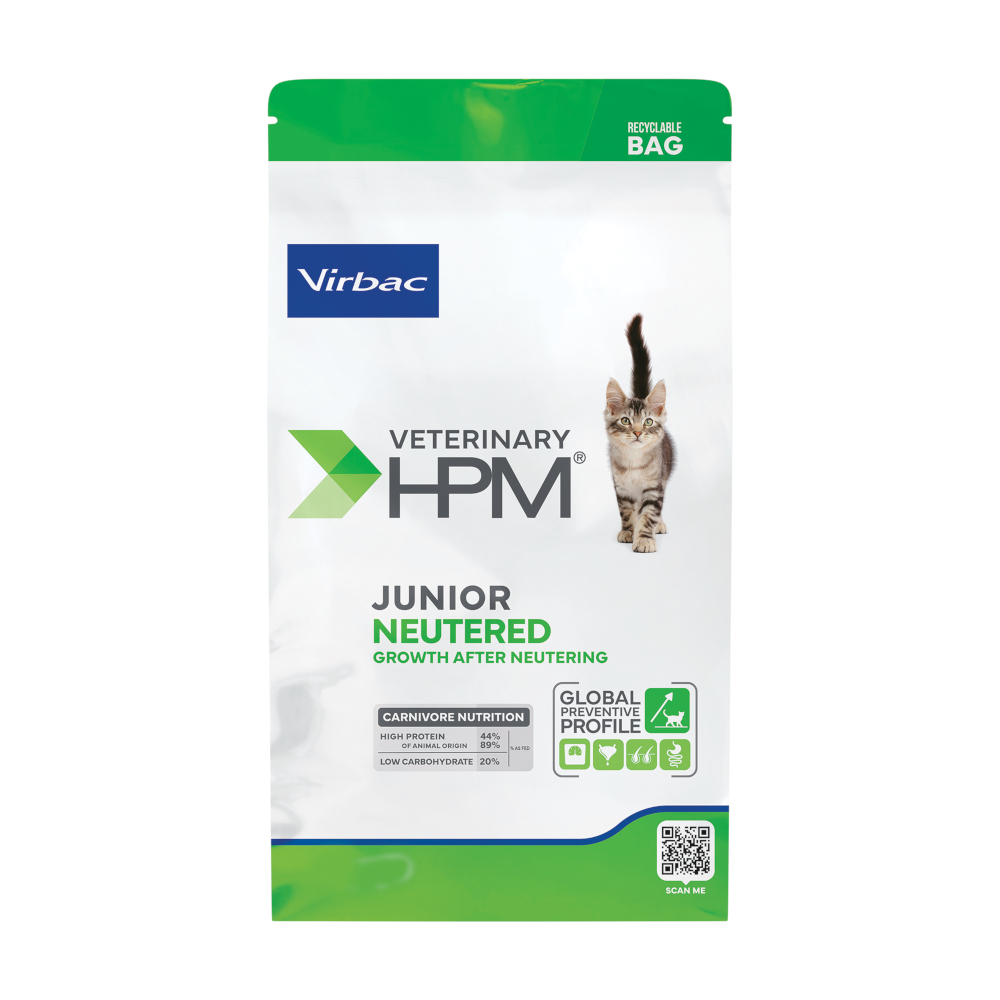 Virbac Veterinary HPM Junior Neutered Cat - 3 kg