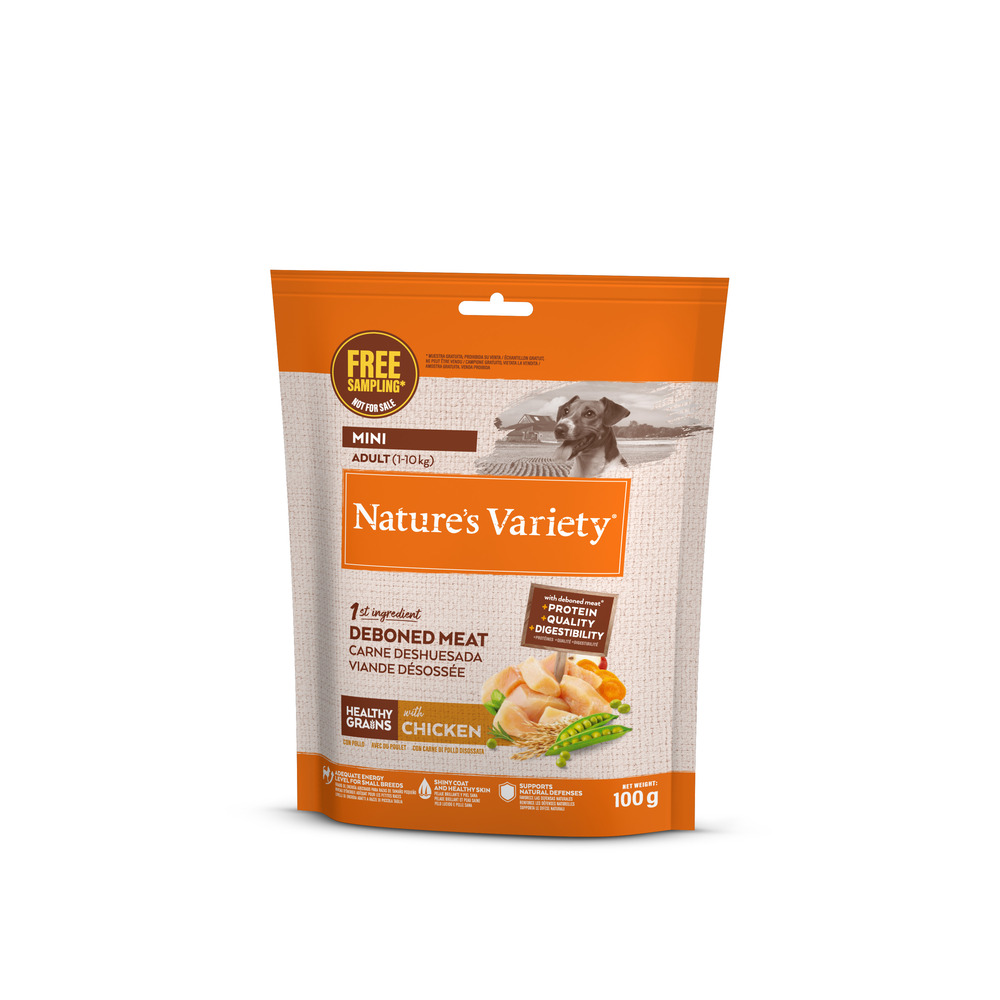 Nature’s Variety 100g Nature's Variety Healthy Grains Mini Adult Kip droogvoer voor honden