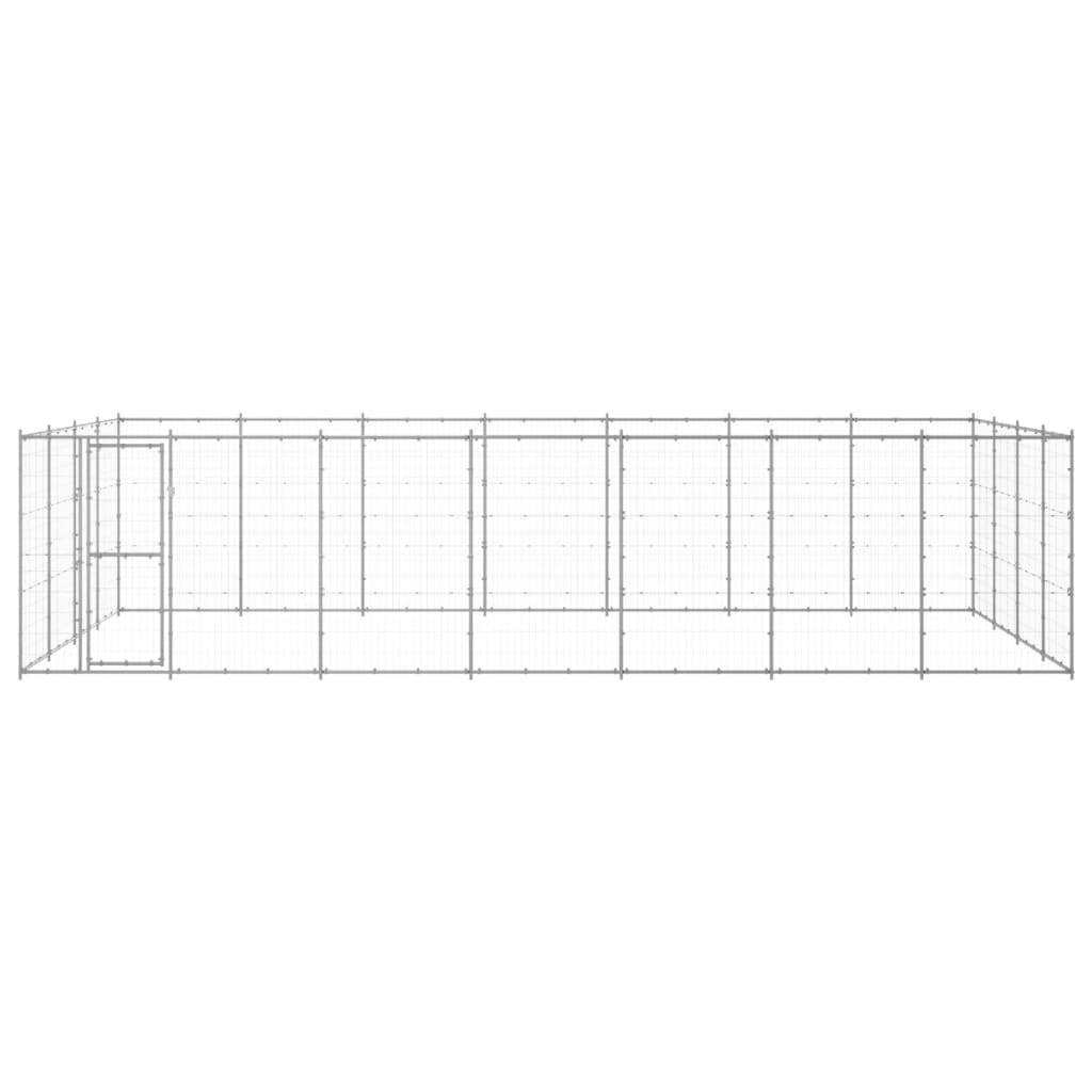 vidaXL Hondenkennel 33,88 m² gegalvaniseerd staal
