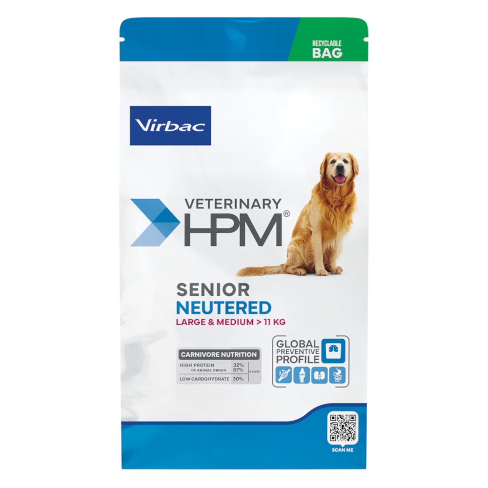 Virbac Veterinary HPM Dog Senior Neutered Large & Medium - 12 kg