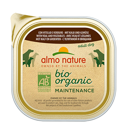Almo Nature Dailymenu bio pate hond Kalf en groenten 300gr