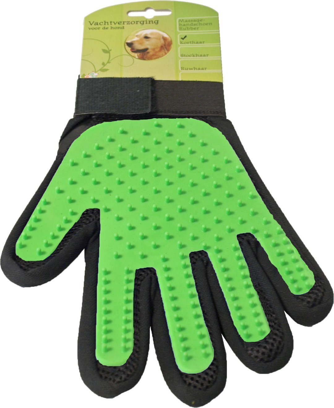 Gebr de boon Hond rubber massage handschoenborstel - 