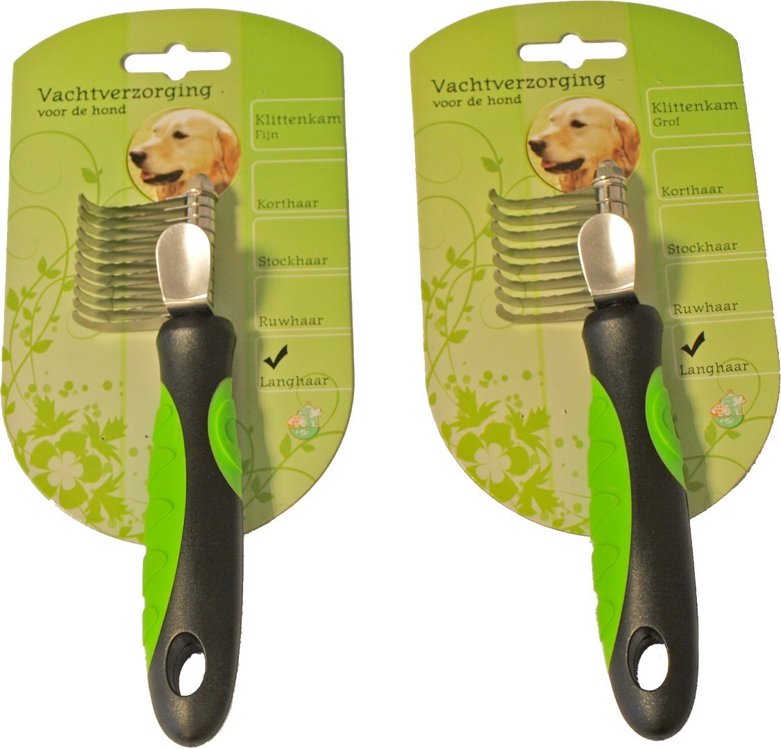 Gebr de boon Hond klittenkam L-vorm 11 tanden - 