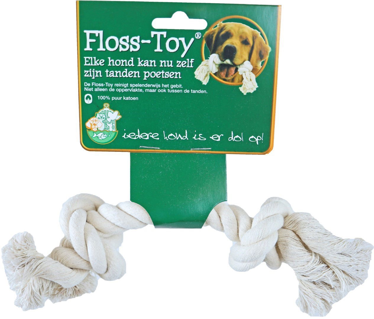 Gebr de boon Floss-toy wit klein - 