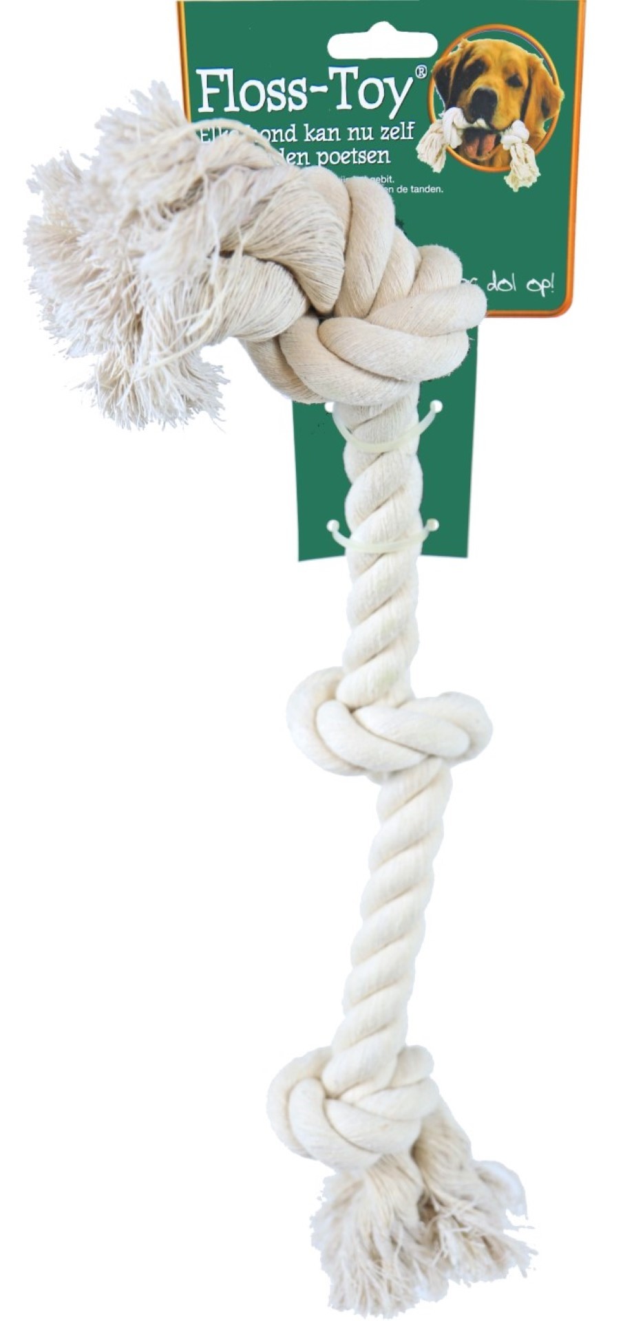 Gebr de boon Floss-toy wit 3-knoop - 