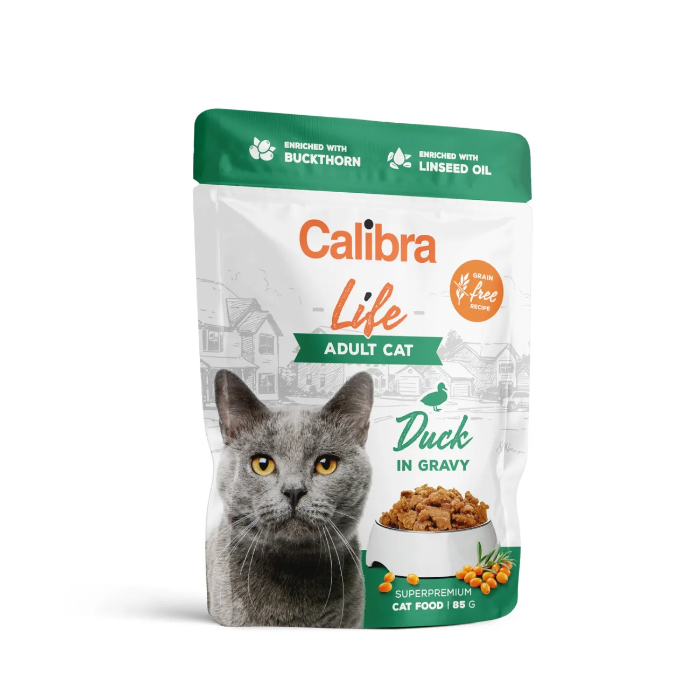 Calibra Life Cat Adult Eend maaltijdzakjes kat 28 x 85 gram