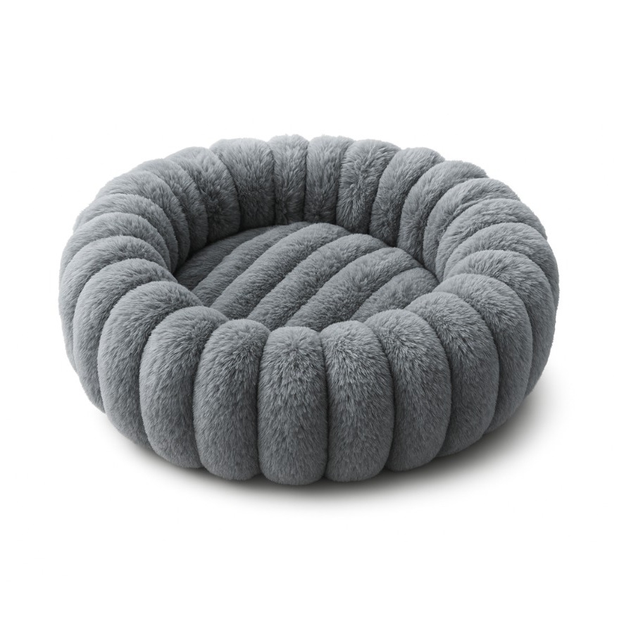 Pecco Ronde mand voor hond en kat - 40 cm - Grijs rib
