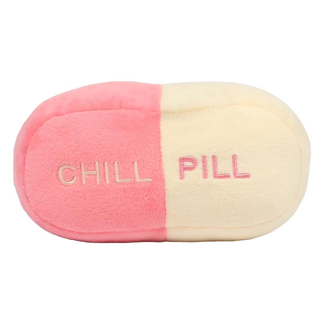 Coockoo Trappelkussen CHILL PILL – pluche kattenspeeltje met navulbaar kattenkruidzakje