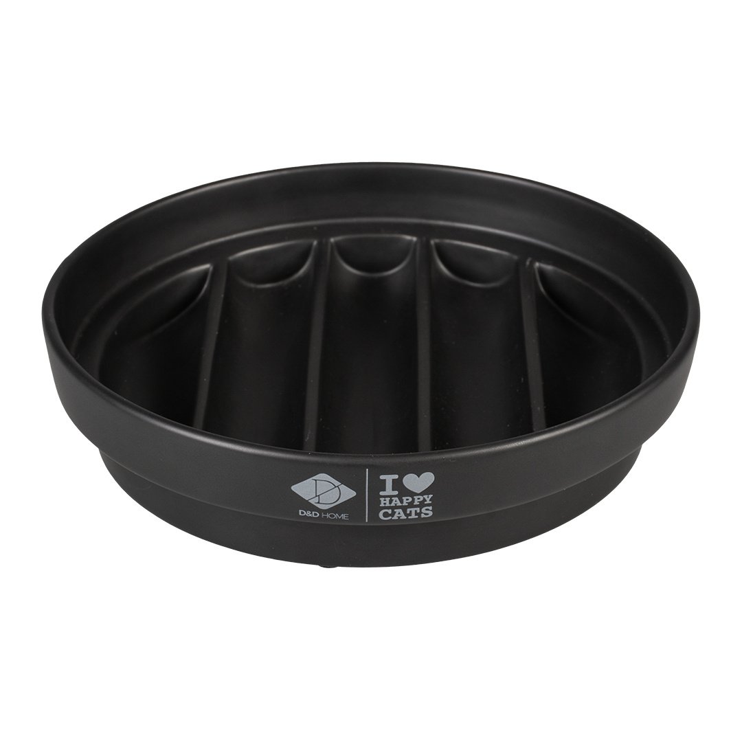 D&D Home SUE Slow Feeder 'Golf' Zwart – keramische voerbak voor katten, 750 ml