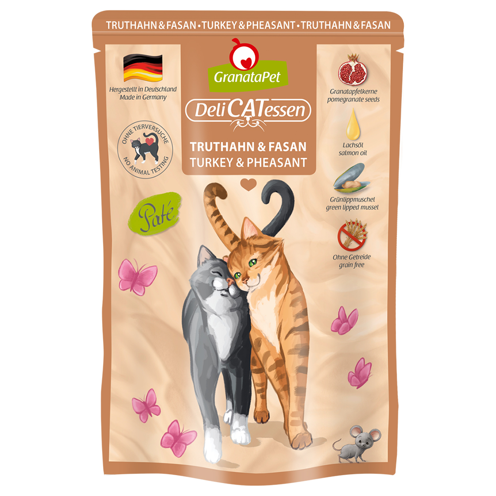Granatapet 6x85g  DeliCatessen Kalkoen & Fazant Kattenvoer