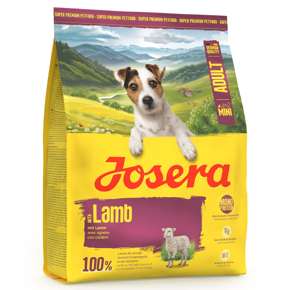 Josera 900g  Mini Adult Lam droogvoer voor honden