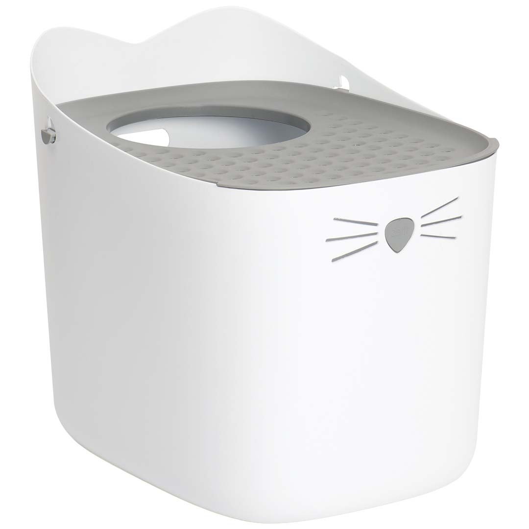 Cat It Top Entry Kattenbak – moderne bovenlader kattenbak met anti-tracking deksel en naadloos ontwerp – 52×41×47,5 cm