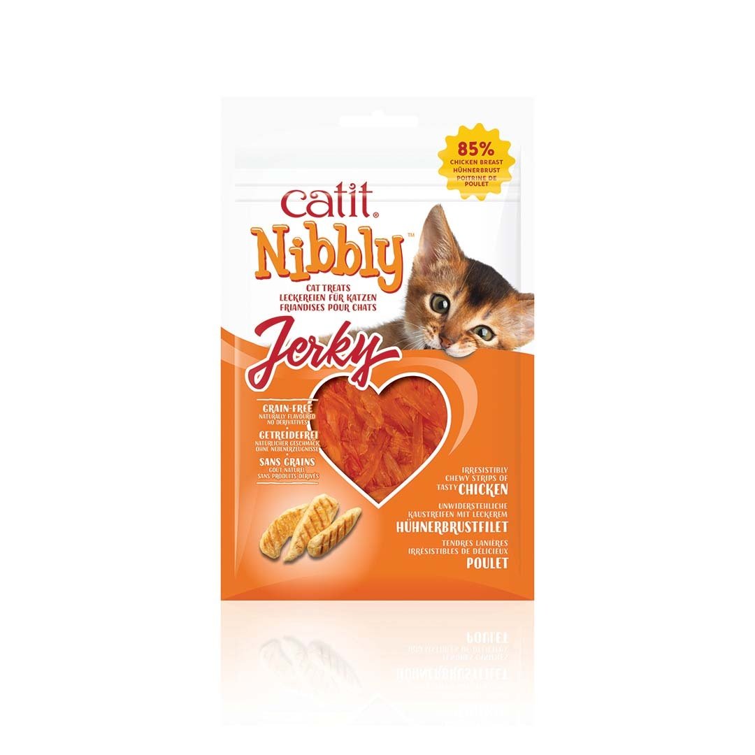 Cat It CA Nibbly Jerky - zachte kattensnacks van kip of kip met vis, graanvrij Kip