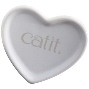 Cat It Keramisch Hartvormig Schaaltje – hartvormige voer- en snackschaal voor katten, ideaal voor Catit Creamy traktaties