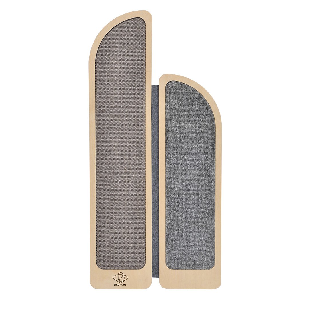 D&D Home Penny Krabobject – stijlvol hoekelement met sisal en carpet voor katten – 42,5 × 90 × 2 cm