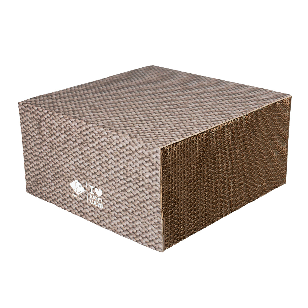 D&D Home Kartonnen Krabblok FREYA – stressverlagend krab- en loungeblok van golfkarton – verkrijgbaar in S en L S - 30x30x15cm