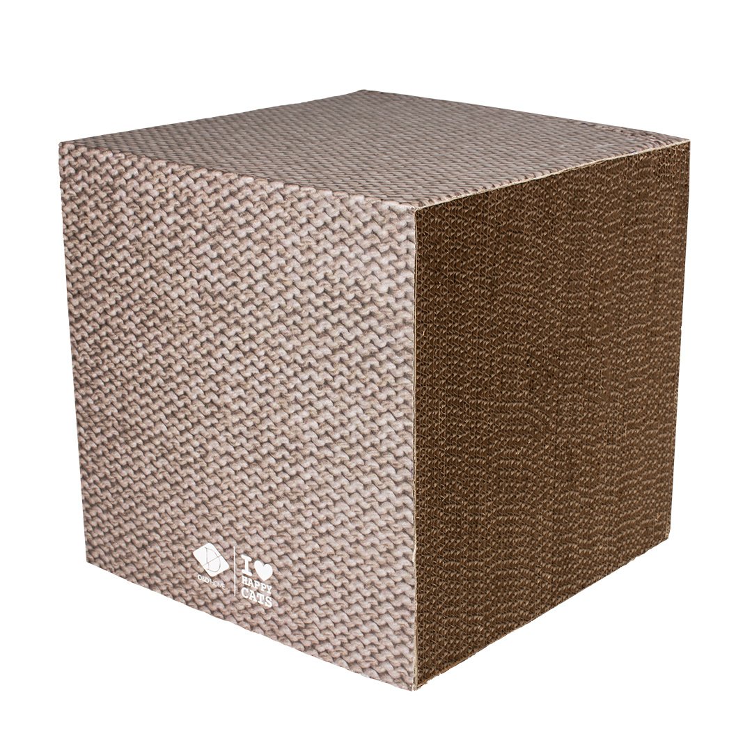 D&D Home Kartonnen Krabblok FREYA – stressverlagend krab- en loungeblok van golfkarton – verkrijgbaar in S en L L - 30x30x30cm