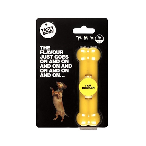 Tasty Bone Chicken Toy voor kleine honden - nylon kauwspeelgoed met tandverzorgende werking, 11 cm