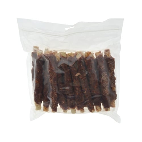 Zoolekker Rawhide stick met eend 18 cm - hondensnack van buffelhuid en eend in bulkverpakking