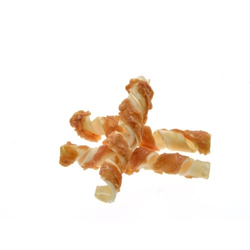 Zoolekker Rawhide Spiral wit met kip 18cm - bulkverpakking hondensnack (ca. 20 stuks)