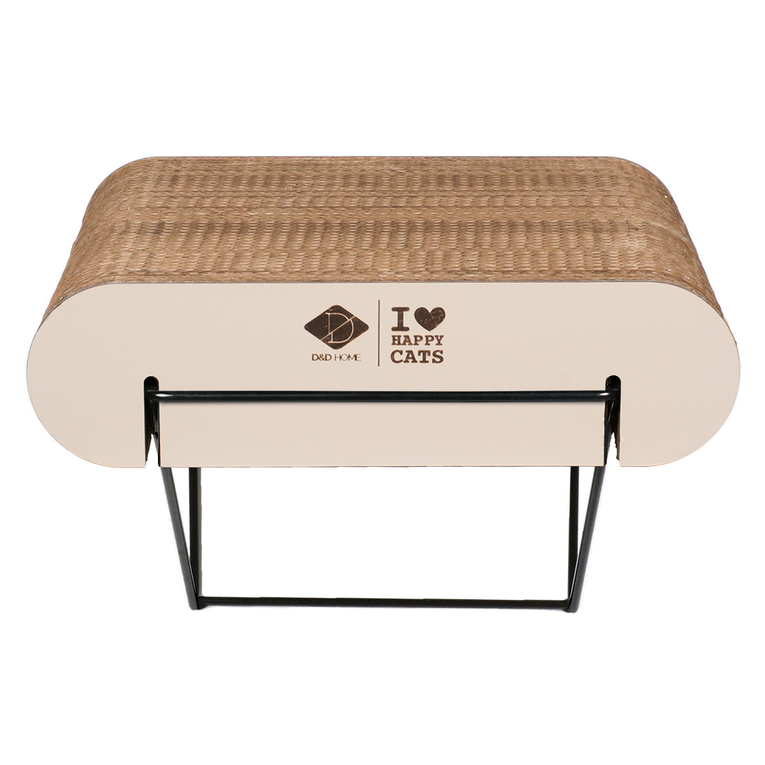 D&D Home Kartonnen Wandplank David – Bruin/Beige, maten S (30×29×24 cm) en L (60×29×24 cm) met metalen houder S - 30x29x24cm