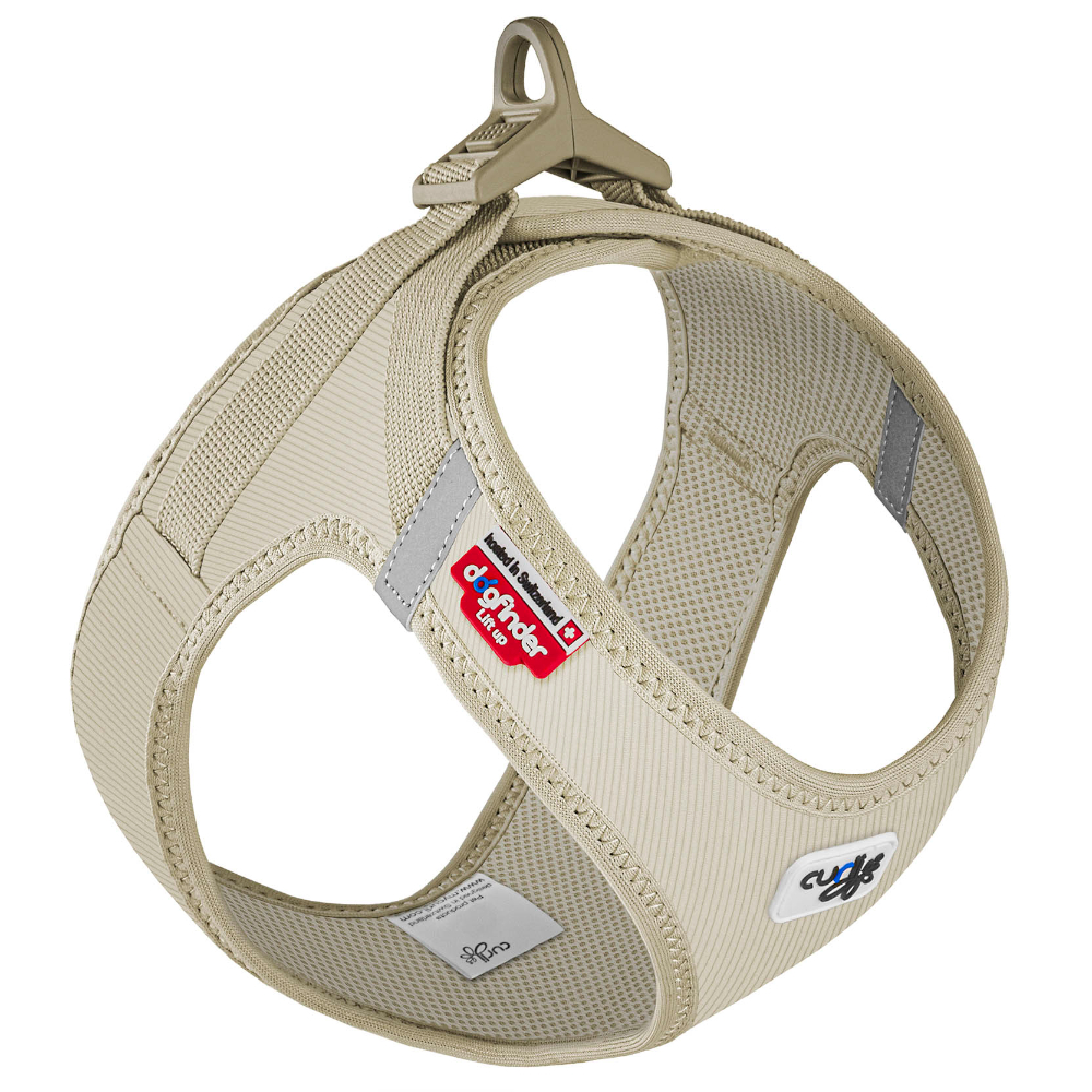 Curli Vest harnas Gesp Koord, lichtbruin maat XS: 33,9-38,2 cm hond