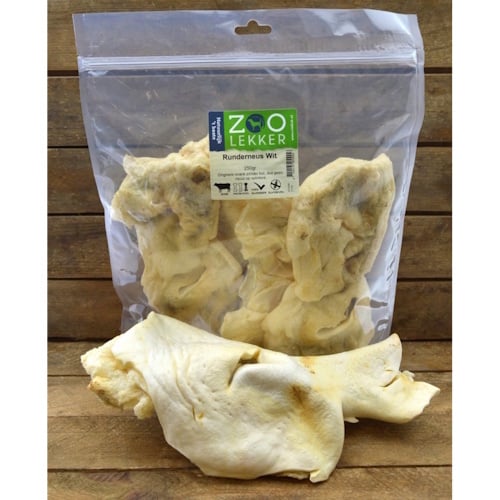 Zoolekker Runderneus wit hondensnack - natuurlijke kauwsnack voor honden, 250 g