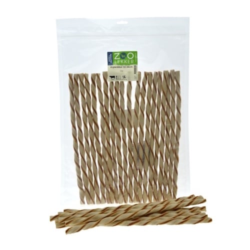 Zoolekker Kipwokkel 32-34 cm - hondensnack van buffelhuid en kip