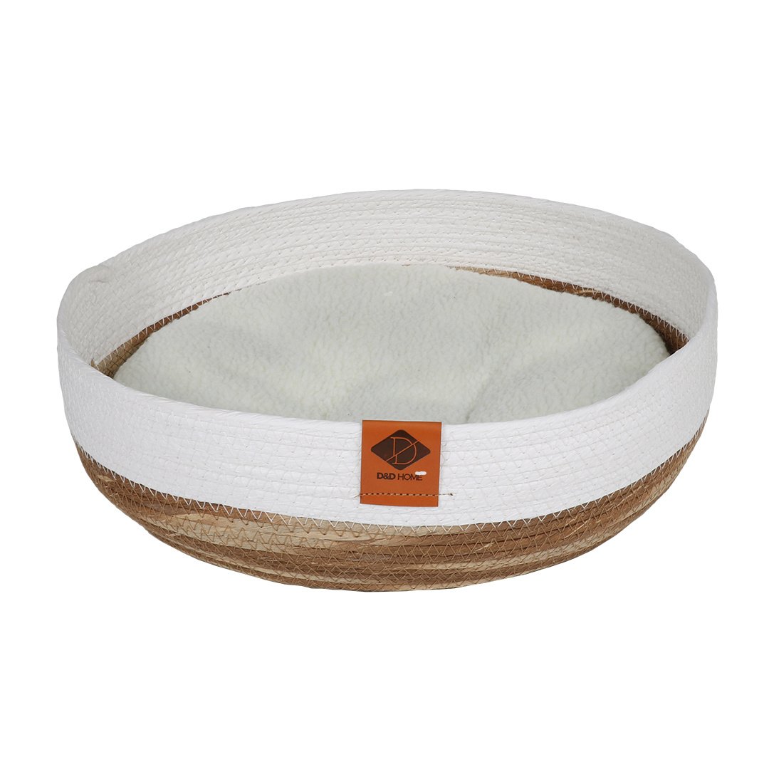 D&D Home Kattenmand RYAN van papiertouw – met kussen, 38×38×12 cm, natuurlijke uitstraling