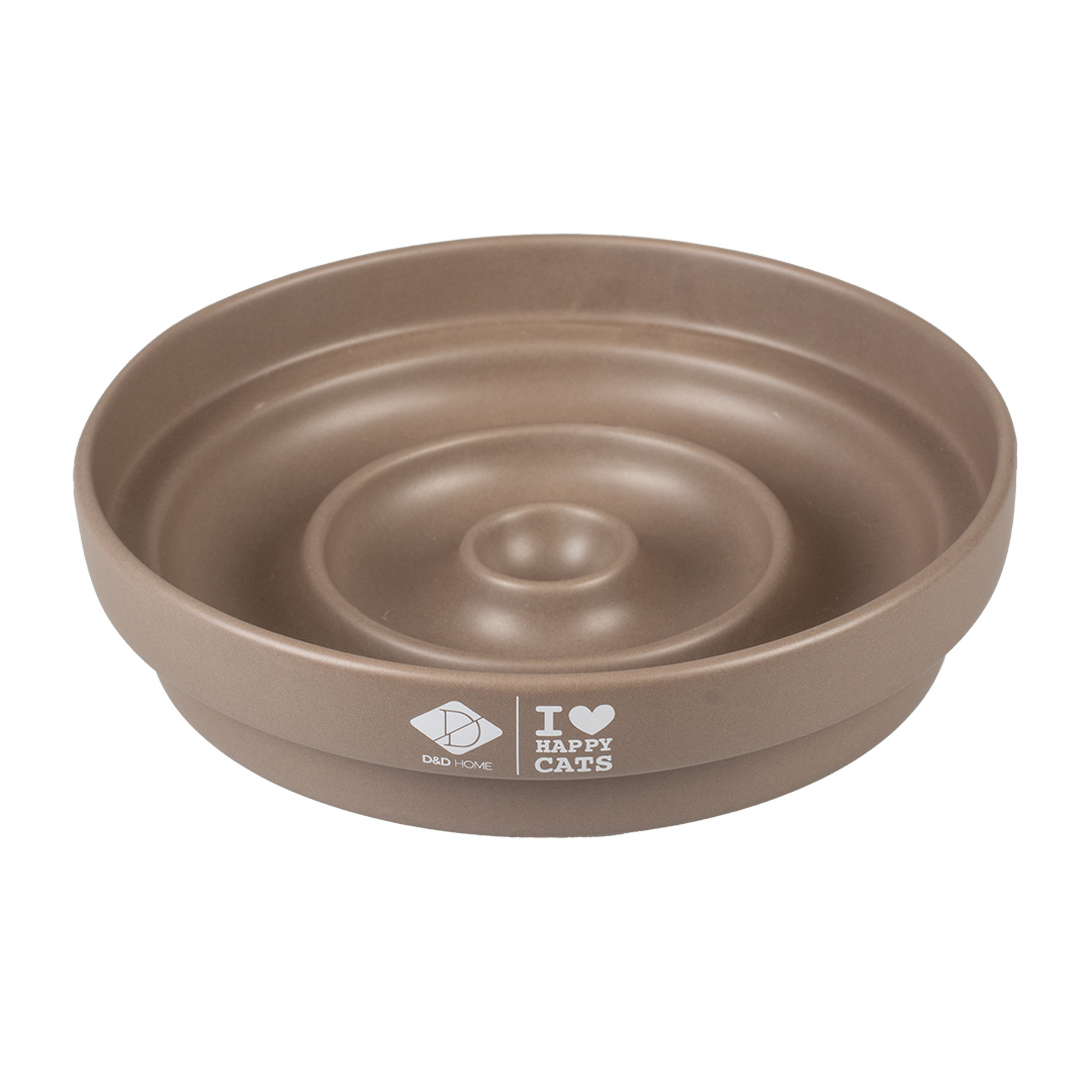 D&D Home Keramische slow feeder “Druppel” – SUE voerbak 750 ml, vertraagt eettempo van katten