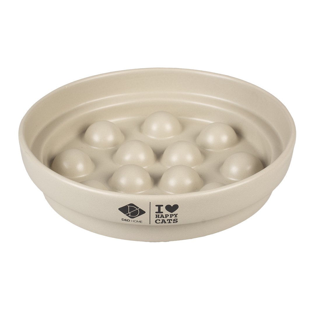 D&D Home Keramische slow feeder “Stip” – SUE voerbak 750 ml, vertraagt eettempo van katten