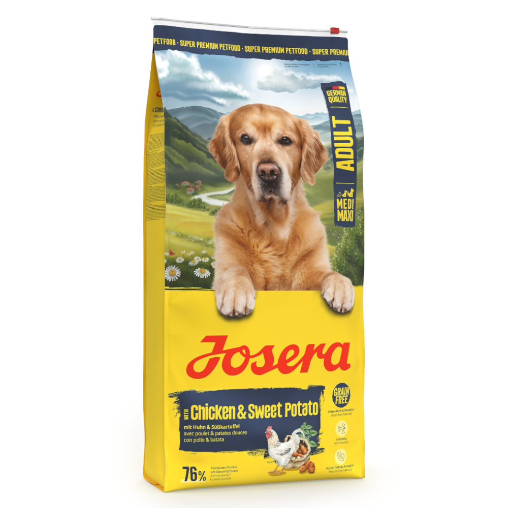 Josera 12,5kg  Medi/Maxi Adult Kip & Zoete aardappel droogvoer voor honden