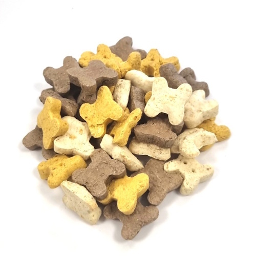 Zoolekker Mini Mix hondensnack - kleine hondenkoekjes in drie smaken en kleuren, 10 kg